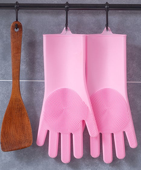 Soft Magic Multipurpose Silicone Gloves Scrubbing And Dishwashing