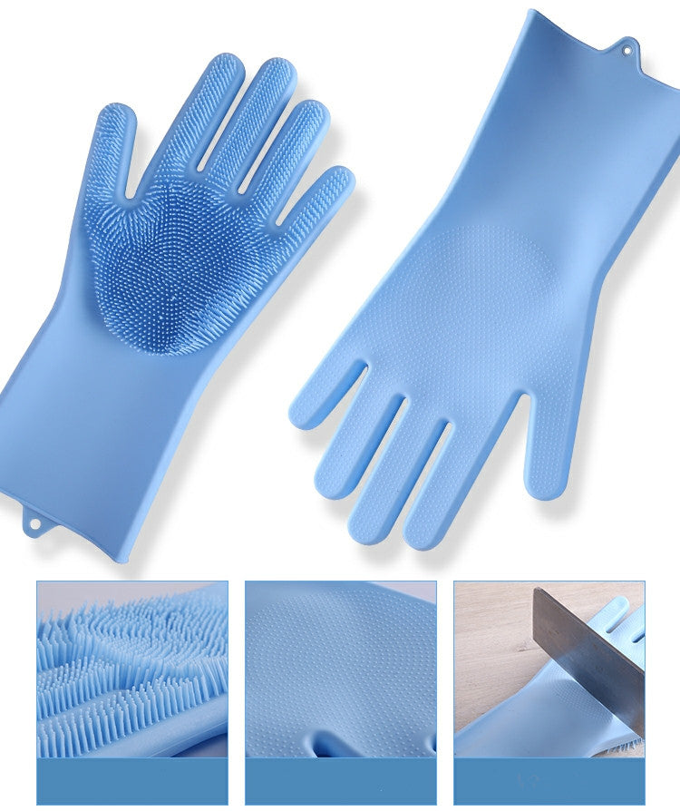 Soft Magic Multipurpose Silicone Gloves Scrubbing And Dishwashing