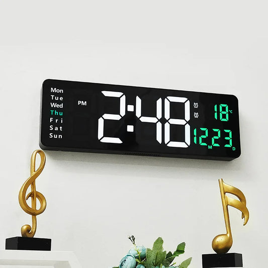 Modern Nordic LED Digital Wall Clock – Stylish Living Room Display