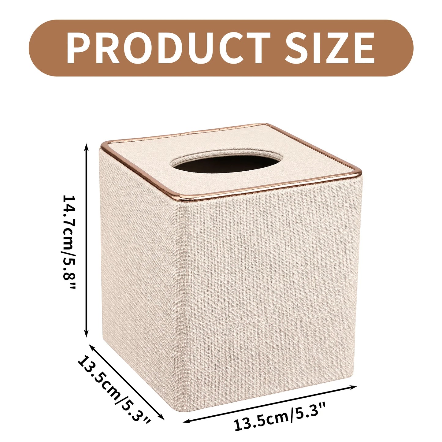 Premium PU Leather Cube Tissue Box Holder – Stylish & Magnetic Bottom Design