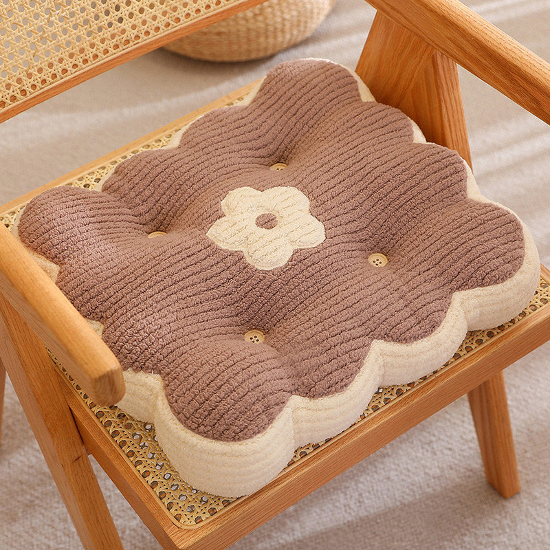 Luxurious Corduroy Thickened Chair Cushion