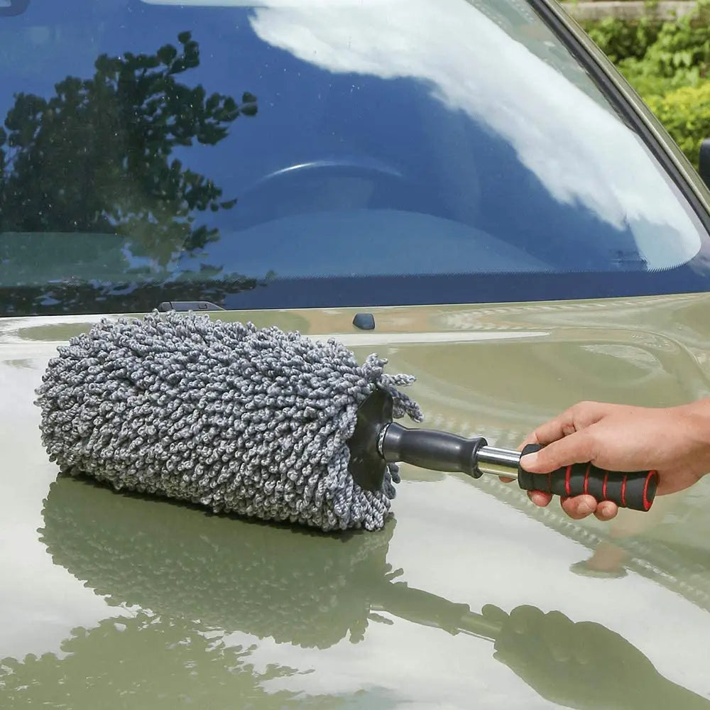 Ultra Soft Microfiber Car Duster – Extendable Handle for Easy Cleaning