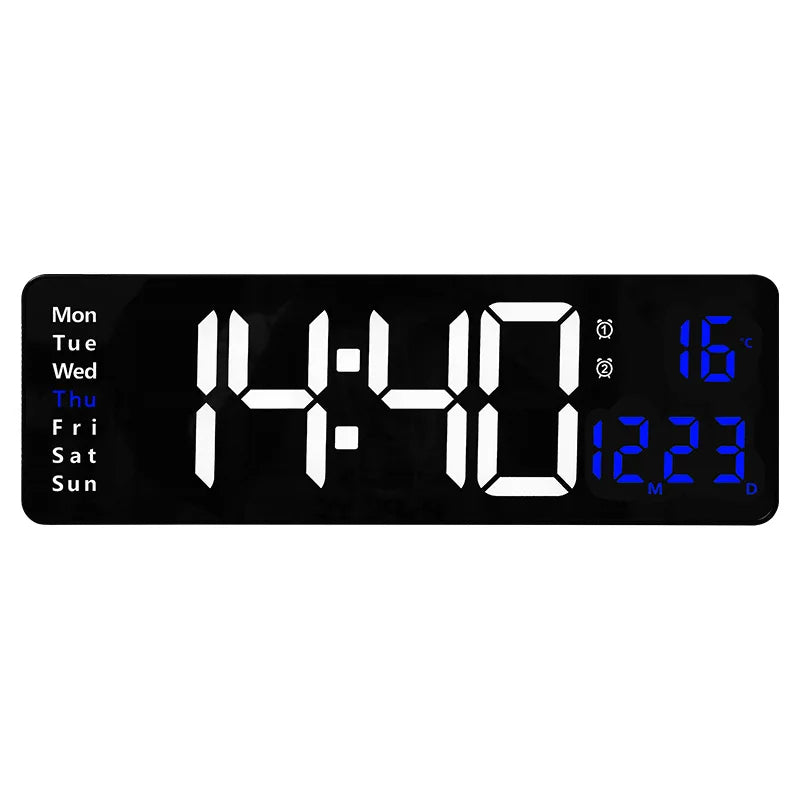 Modern Nordic LED Digital Wall Clock – Stylish Living Room Display