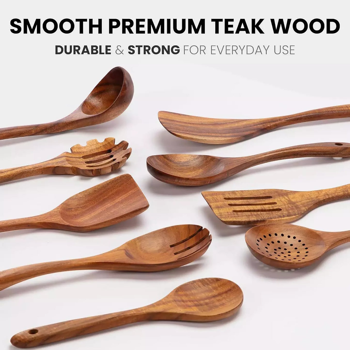 Premium Wooden Kitchen Utensil Set  Eco-Friendly & Stylish Cooking Tools