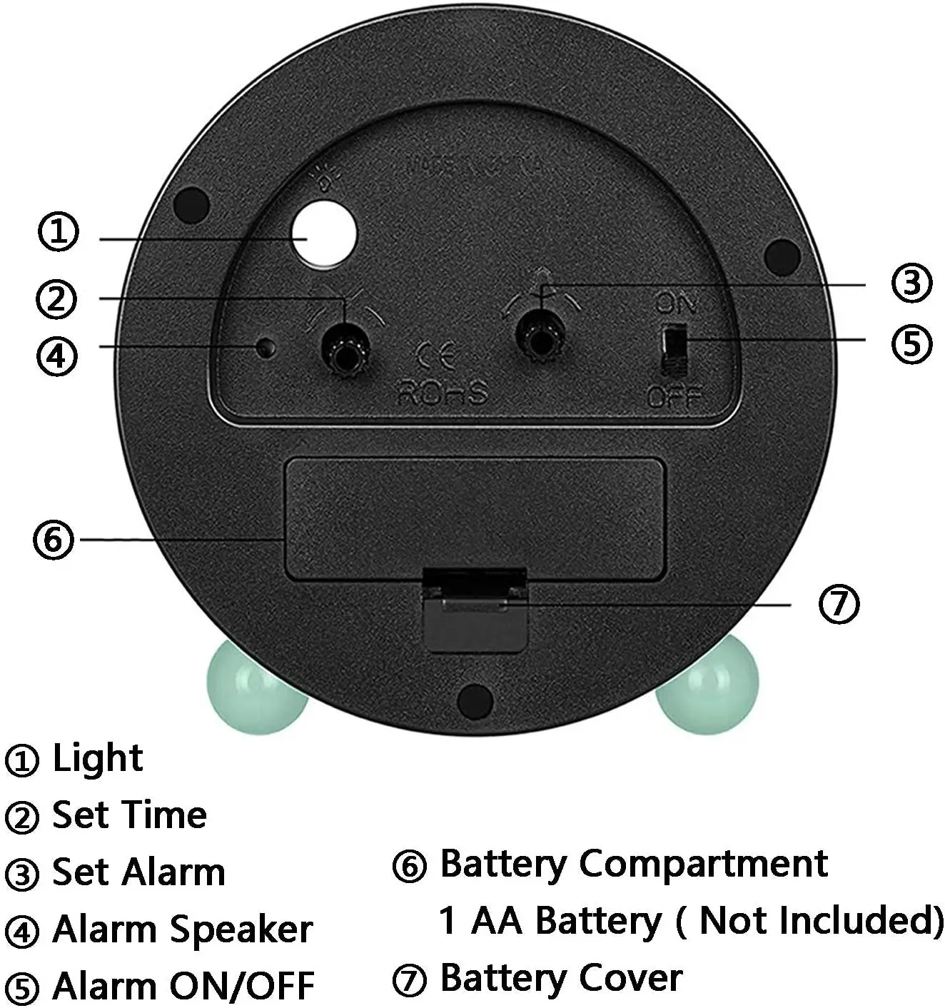 Silent Non-Ticking Alarm Clock – Perfect for Bedroom & Bedside