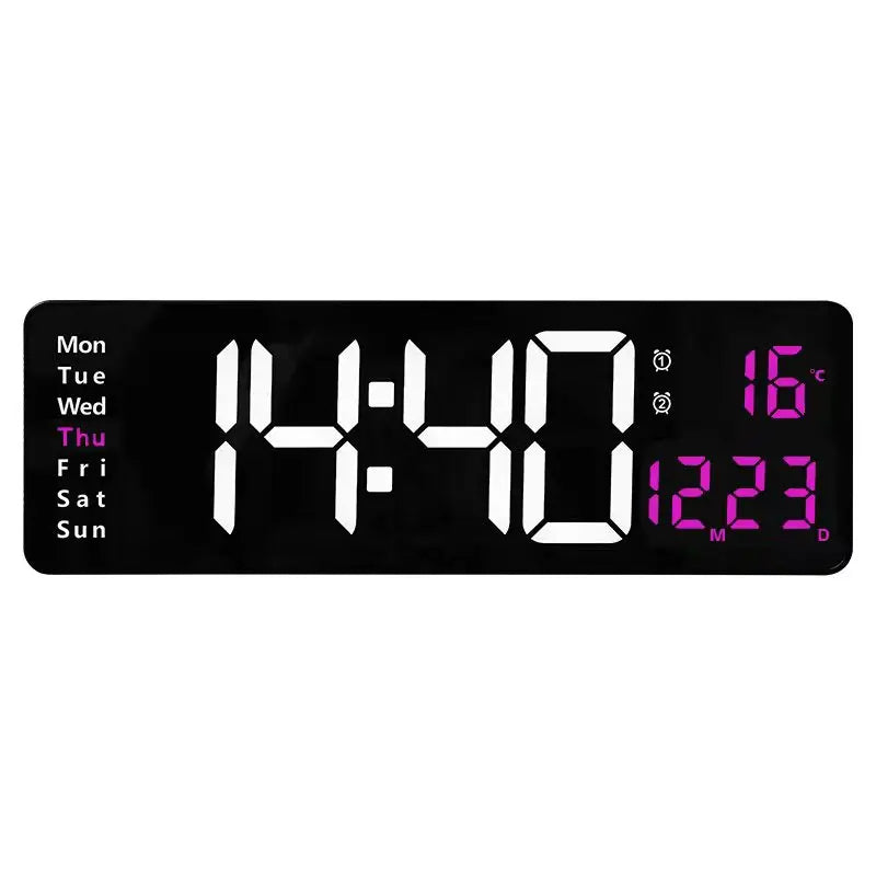 Modern Nordic LED Digital Wall Clock – Stylish Living Room Display